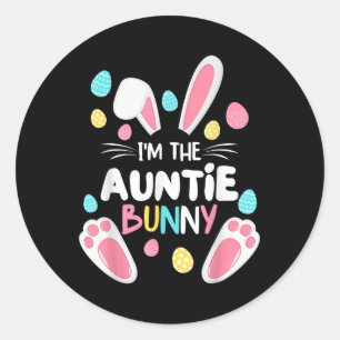 Im Tante Bunny Matching Family Osterfest Party 2 Runder Aufkleber