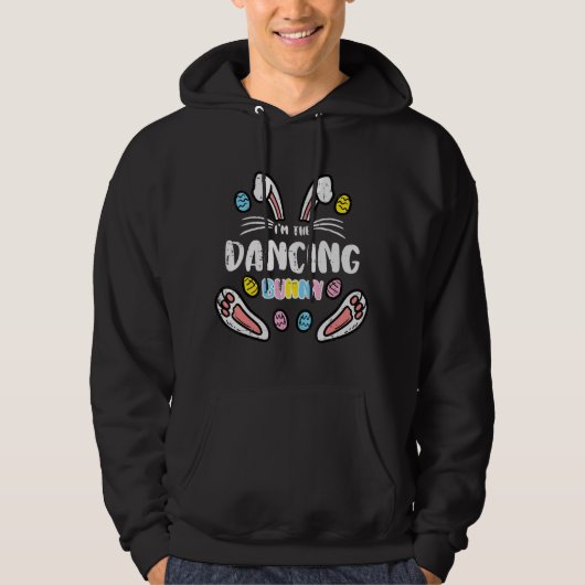 Im Tanzen Bunny Oaster Matching Family Men Women Hoodie (Vorderseite)