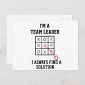Im Team Leader finde ich immer eine Lösung Postkarte (Vorne/Hinten)