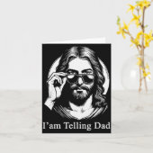 I'm Telling Dad Jesus Sungles Faith Humor Karte (Gelbe Blume)