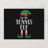 Im Tennis Elf Matching Weihnachten Postkarte (Vorderseite)