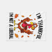 I'm Thankful I'm Not A Liberal Funny Turkey Thanks Fleecedecke (Vorderseite (Horizontal))