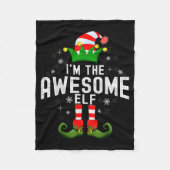 I'm The Awesome Elf Christmas Family Pjs Costume Fleecedecke (Vorderseite)