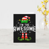 I'm The Awesome Elf Christmas Family Pjs Costume  Karte (Gelbe Blume)