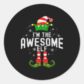 I'm The Awesome Elf Christmas Family Pjs Costume Runder Aufkleber (Vorderseite)