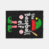 I'm The Baseball Elf Christmas Family Matching Paj Fleecedecke (Vorderseite (Horizontal))