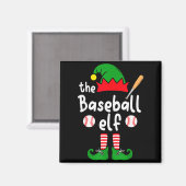 I'm The Baseball Elf Christmas Family Matching Paj Magnet (Vorderseite/Rückseite)