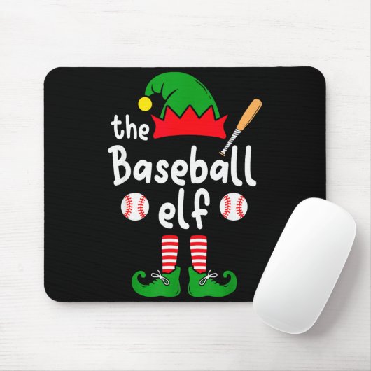 I'm The Baseball Elf Christmas Family Matching Paj Mousepad (Mit Mouse)