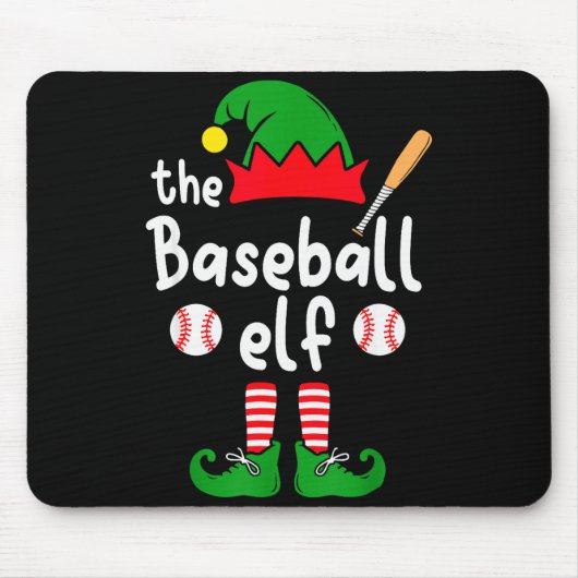 I'm The Baseball Elf Christmas Family Matching Paj Mousepad (Vorne)