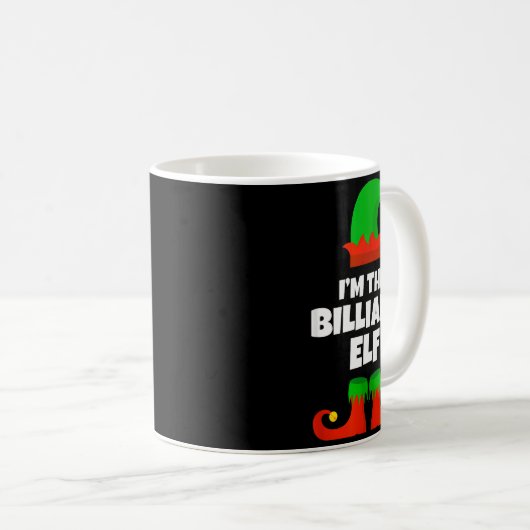 I'm The Billiard Elf Family Pajama Christmas Funny Kaffeetasse (VorderseiteRechts)