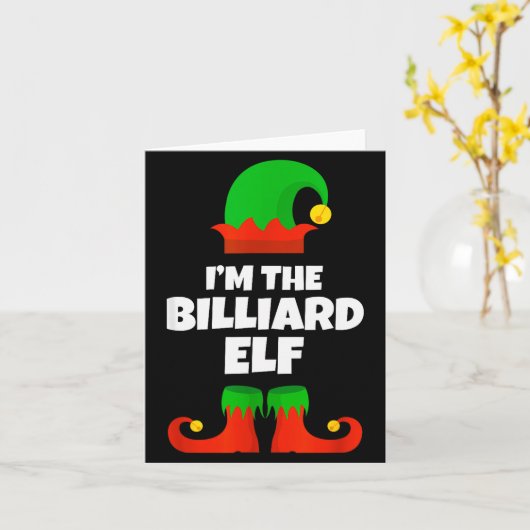 I'm The Billiard Elf Family Pajama Christmas Funny Karte (Gelbe Blume)