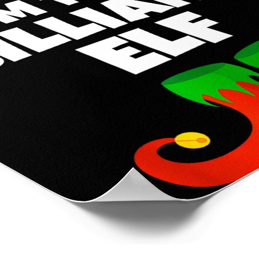 I'm The Billiard Elf Family Pajama Christmas Funny Poster (Ecke)