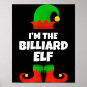 I'm The Billiard Elf Family Pajama Christmas Funny Poster (Vorne)