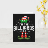 Im the Billiards Elf Christmas Family Pjs Costume Karte (Gelbe Blume)