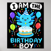 I'm The Birthday Boy Kids Axolotl Bday Cute Family Poster (Vorne)