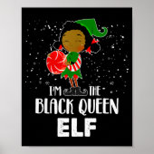 I'm The Black Queen Elf African American Girls Kid Poster (Vorne)