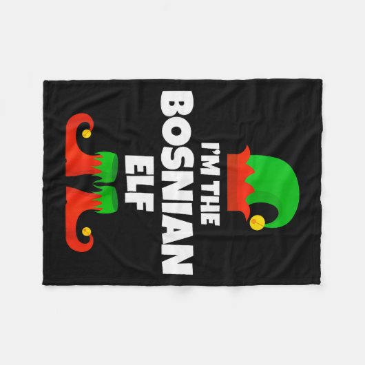 I'm The Bosnian Elf Family Pajama Christmas Funny  Fleecedecke (Vorderseite (Horizontal))
