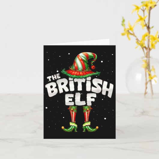 I'm The British Elf Family Matching Group Christma Karte (Gelbe Blume)