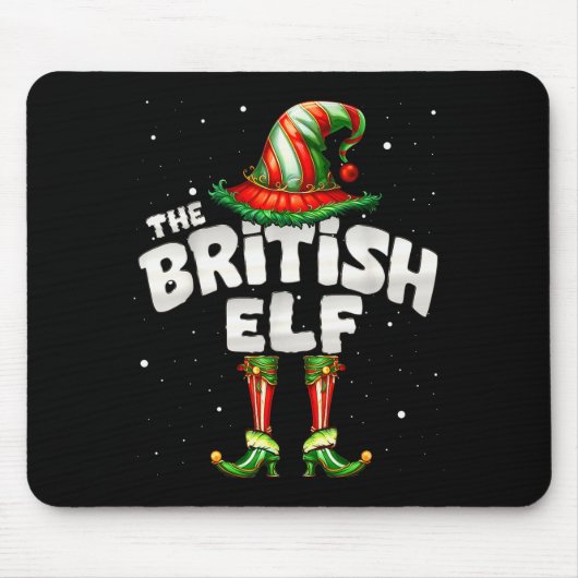 I'm The British Elf Family Matching Group Christma Mousepad (Vorne)