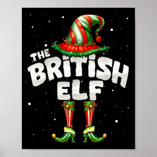 I'm The British Elf Family Matching Group Christma Poster (Vorne)