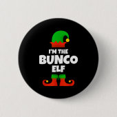 I'm The Bunco Elf Family Pajama Christmas Funny Bu Button (Vorderseite)