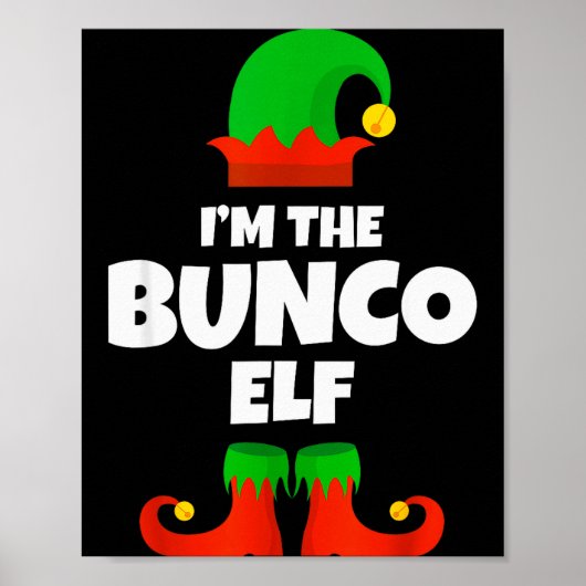 I'm The Bunco Elf Family Pajama Christmas Funny Bu Poster (Vorne)