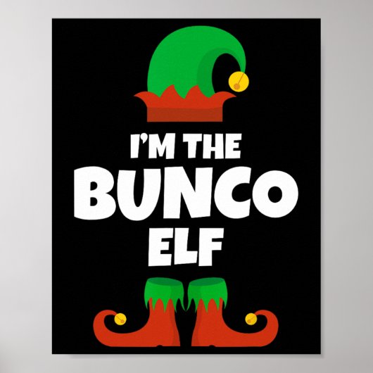 I'm The Bunco Elf Family Pajama Christmas Funny Bu Poster (Vorne)
