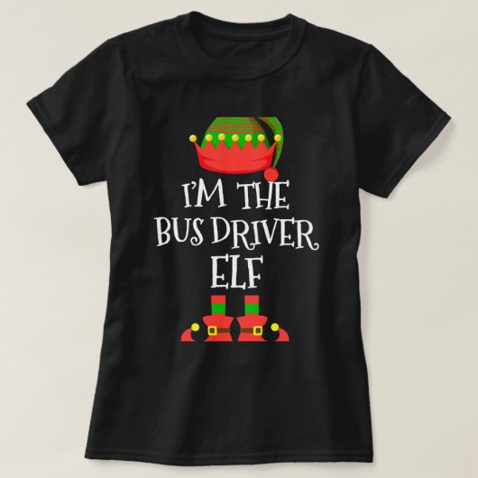 IM THE Bus Driver ELF Christmas Xmas Elf Group Cos T-Shirt (Design vorne)
