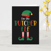 Im the Butcher Elf Matching Christmas Karte (Gelbe Blume)
