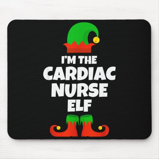 I'm The Cardiac Nurse Elf Family Pajama Christmas Mousepad (Vorne)