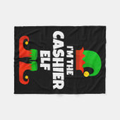 I'm The Cashier Elf Family Pajama Christmas Funny  Fleecedecke (Vorderseite (Horizontal))