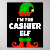 I'm The Cashier Elf Family Pajama Christmas Funny Poster (Vorne)