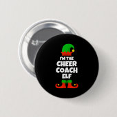 I'm The Cheer Coach Elf Family Pajama Christmas Fu Button (Vorne & Hinten)