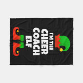 I'm The Cheer Coach Elf Family Pajama Christmas Fu Fleecedecke (Vorderseite (Horizontal))