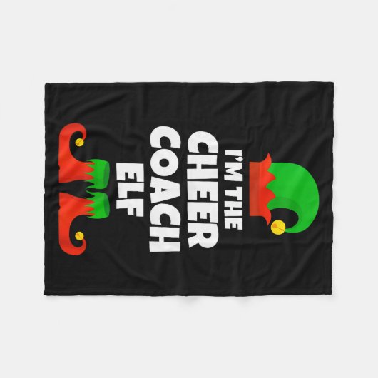 I'm The Cheer Coach Elf Family Pajama Christmas Fu Fleecedecke (Vorderseite (Horizontal))