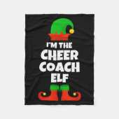 I'm The Cheer Coach Elf Family Pajama Christmas Fu Fleecedecke (Vorderseite)