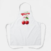 I'm the Cherry on Top - Kirschen mit rosa Schleife Schürze (Vorderseite)