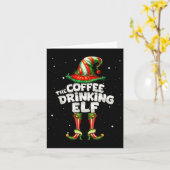 I'm The Coffee Drinking Elf Family Matching Group Karte (Gelbe Blume)