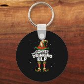I'm The Coffee Drinking Elf Family Matching Group  Schlüsselanhänger (Vorderseite)