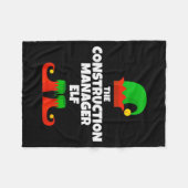 I'm The Construction Manager Elf Family Pajama Chr Fleecedecke (Vorderseite (Horizontal))