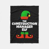 I'm The Construction Manager Elf Family Pajama Chr Fleecedecke (Vorderseite)