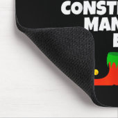 I'm The Construction Manager Elf Family Pajama Chr Mousepad (Ecke)