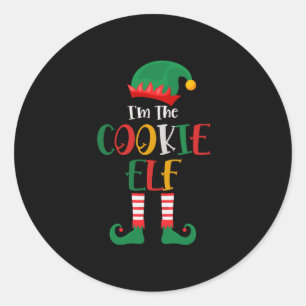 Im The Cookie Elf Matching Christmas Runder Aufkleber