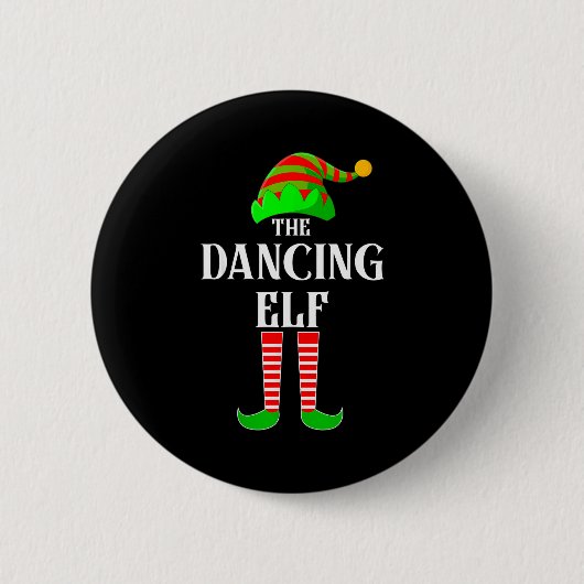 I'm The Dancing Elf Family Matching Costume Christ Button (Vorderseite)