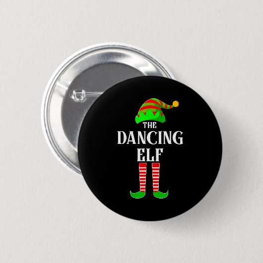 I'm The Dancing Elf Family Matching Costume Christ Button (Vorne & Hinten)