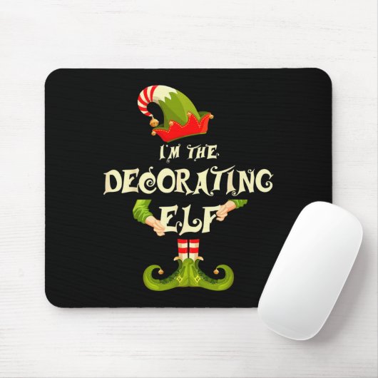 I'm The Decorating Elf Shirt Women Christmas Pajam Mousepad (Mit Mouse)