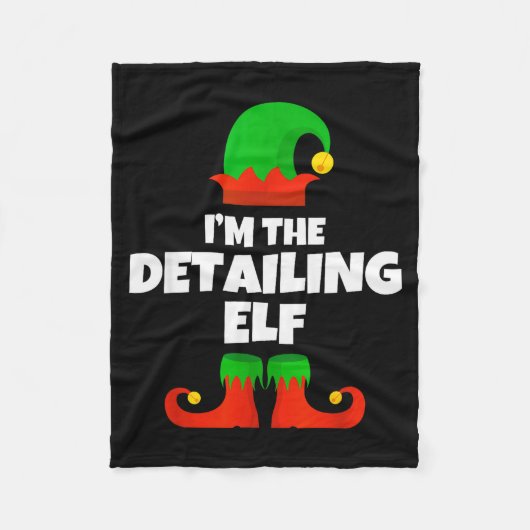 I'm The Detailing Elf Family Pajama Christmas Deta Fleecedecke (Vorderseite)