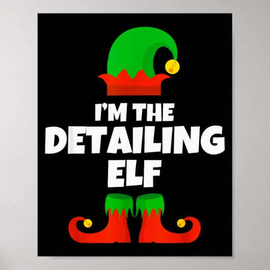 I'm The Detailing Elf Family Pajama Christmas Deta Poster (Vorne)