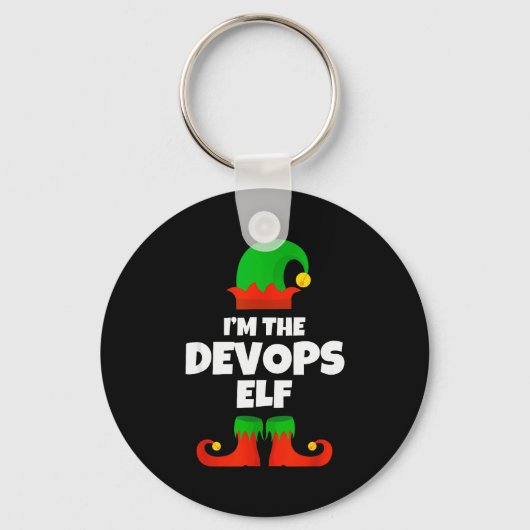 I'm The Devops Elf Family Pajama Christmas Enginee Schlüsselanhänger (Vorderseite)