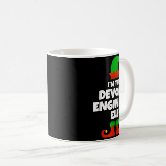 I'm The Devops Engineer Elf Family Pajama Christma Kaffeetasse (VorderseiteRechts)